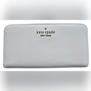 Kate Spead Saffiano Leather Zip Around Continental Wallet. Like New!